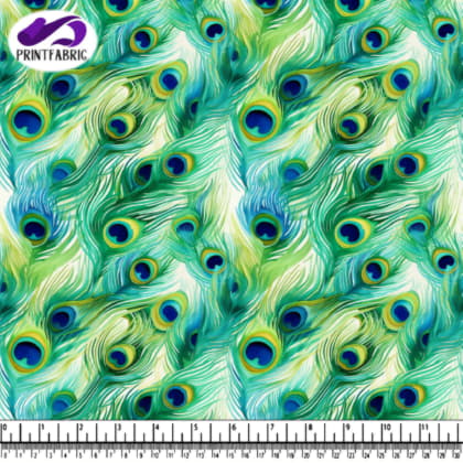 Peinture abstraite de plumes de paon colorées