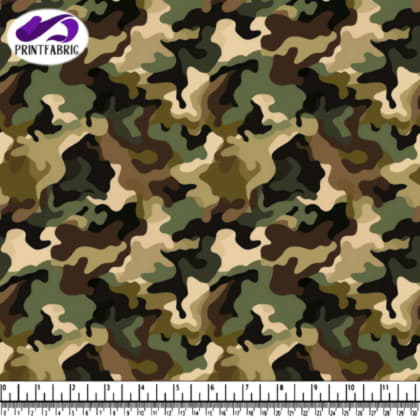 Motif camouflage vert, brun et noir