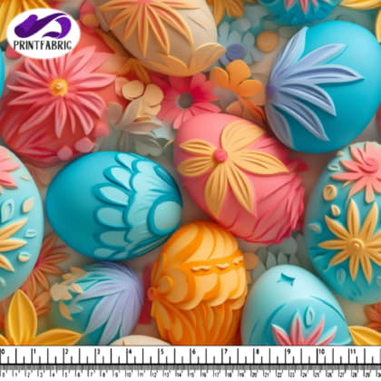 Œufs de Pâques colorés sur fond blanc avec fleurs