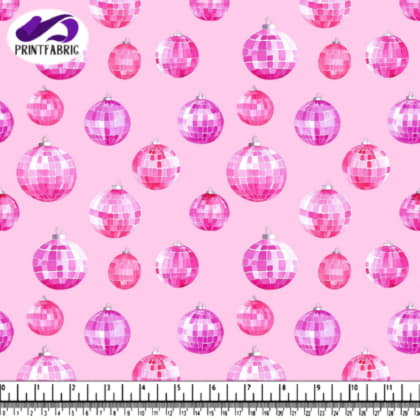 Motif de Boules Disco Roses