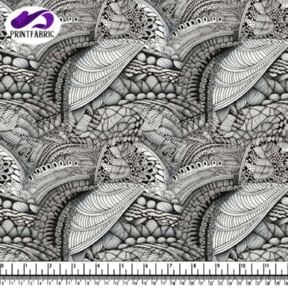 Art Zentangle - Dessin Abstrait Noir et Blanc