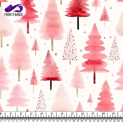 Motif de Sapin de Noël Rose
