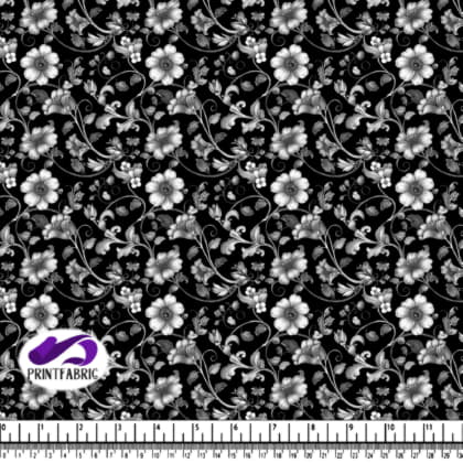 Floral Noir et Blanc