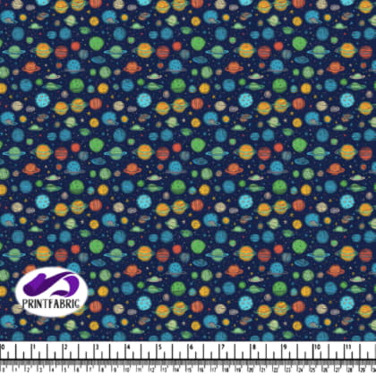 Planètes Colorées et Étoiles sur Fond Bleu Foncé