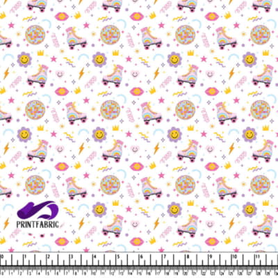 Motif Groovy avec boule à facettes dans des couleurs pastel modernes