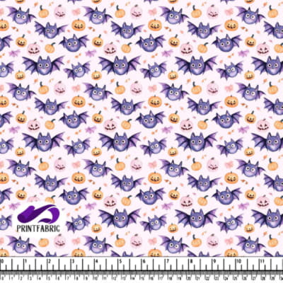 Motif d'Halloween avec Chauves-Souris et Citrouilles