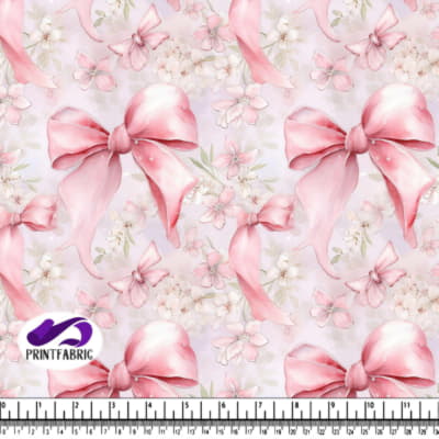Pink Bow, Flower, and Butterfly Pattern