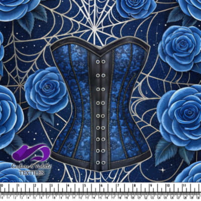 Dark blue Victorian corset