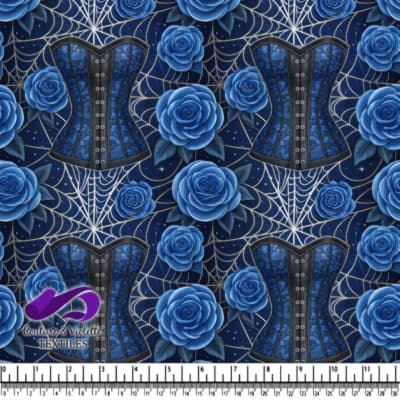 Dark blue Victorian corset