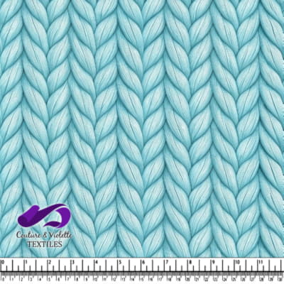Motif de tissu tricoté texturé en bleu