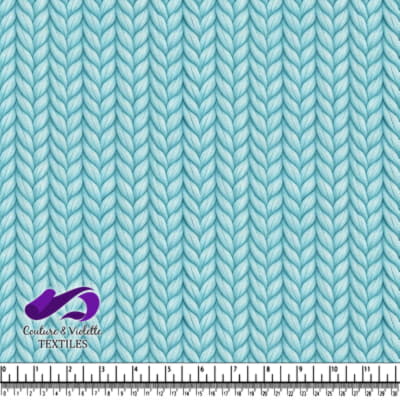 Motif de tissu tricoté texturé en bleu