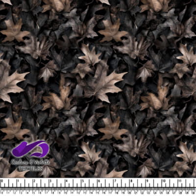 Feuilles de chêne d'automne sombre