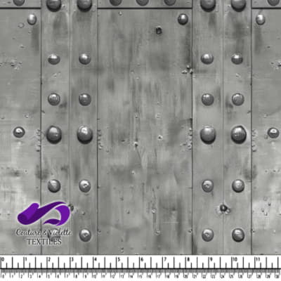 Panneaux métalliques rivetés argentés