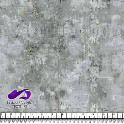 Gray textured with distressed gold accents