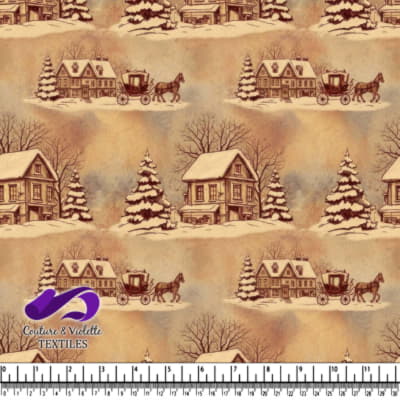 Vintage Winter Village Pattern
