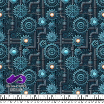 Motif Intriqué de Rouages et de Tubes