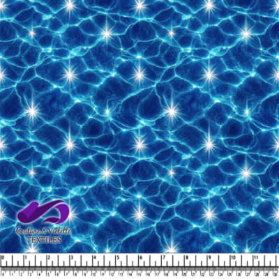 Sparkling Blue Water Surface Pattern Textile Design