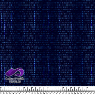 Binary code digital data background with security grid pattern