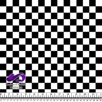 Black and white checkered fabric pattern