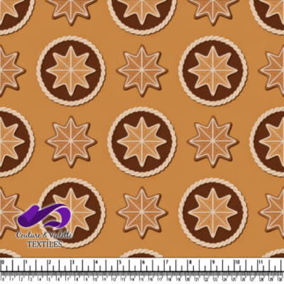 Motif de biscuits en pain d'épice en forme d'étoile