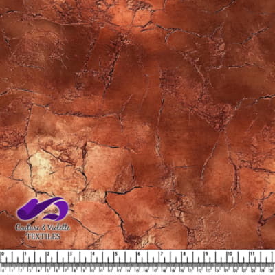 Tissu texturé craqué marron avec motif naturel terrestre