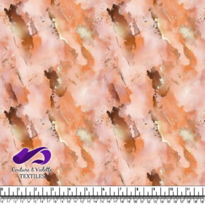 Abstract watercolor pattern in shades of orange brown and beige