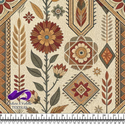 Vintage floral pattern in autumn