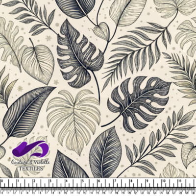 Motif de feuilles tropicales avec palmier monstera