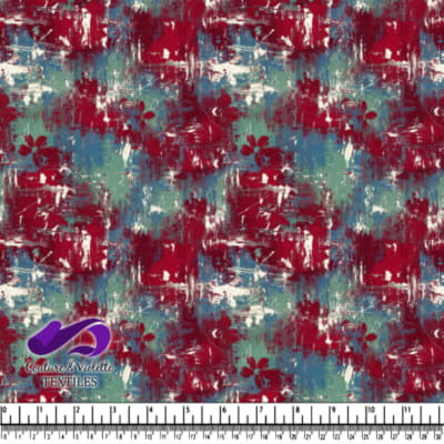 Abstract pattern with red blue green and white brush strokes