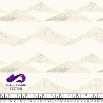 Paysage de montagne avec design de brume superposée