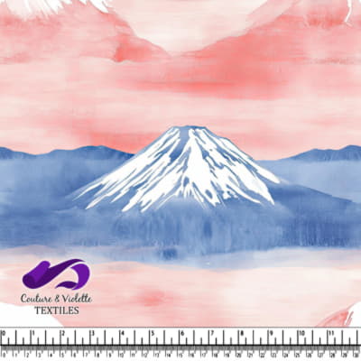 Gentle Sunrise Over Snowy Mountain Landscape Pattern