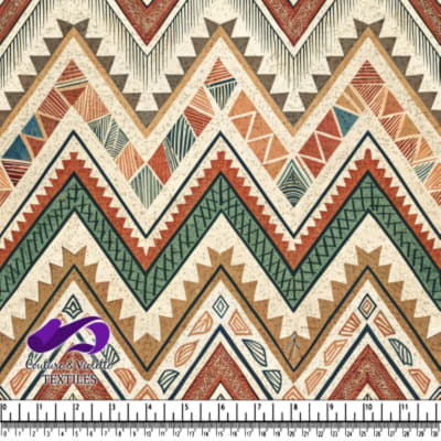Motif Chevron Azteque Bohémien aux Tons Terrestres