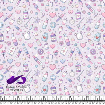 Cute Baby Bottles and Nursing Supplies Pattern Design