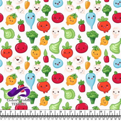 Mignon Motif de Fruits et Légumes Kawaii