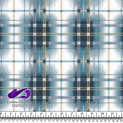 Motif à carreaux bleu et blanc