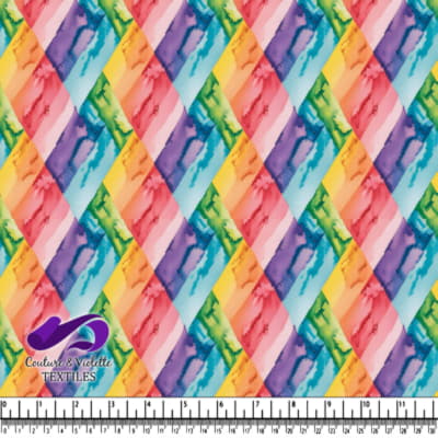 Motif de Diamant Aquarelle Coloré