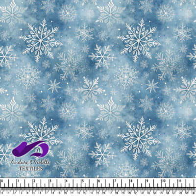 Winter Snowflake Pattern Blue Background