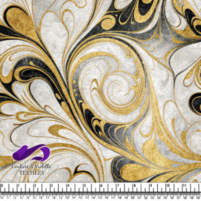 Elegant Gold and Black Swirling Pattern