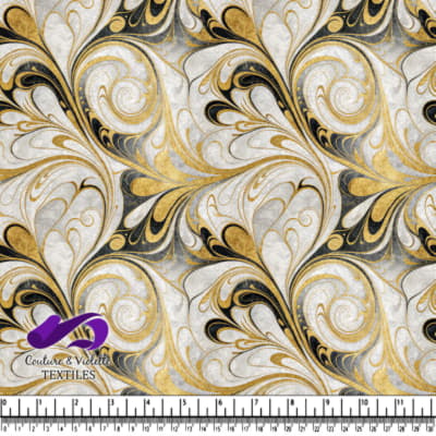 Elegant Gold and Black Swirling Pattern