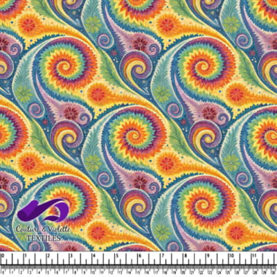 Motif de Spirale Paisley Coloré et Éclatant