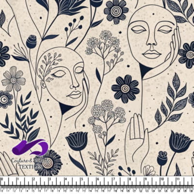 Visages Floraux avec Éléments Botaniques