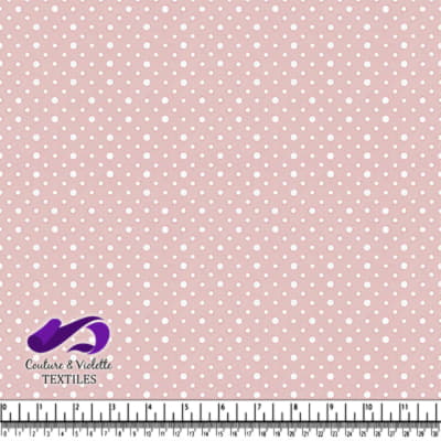 Pink White Polka Dot Pattern Fabric