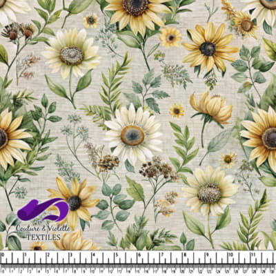 Motif de Tournesols et de Verdure