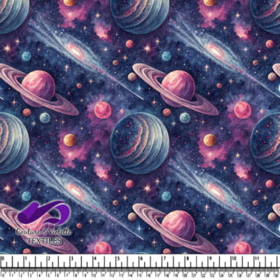 Planètes cosmiques colorées et paysage galactique