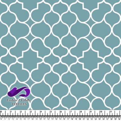 Motif en tissu de carrelage marocain bleu