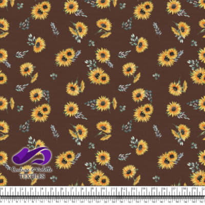 Tournesols sur Fond Marron en Ville