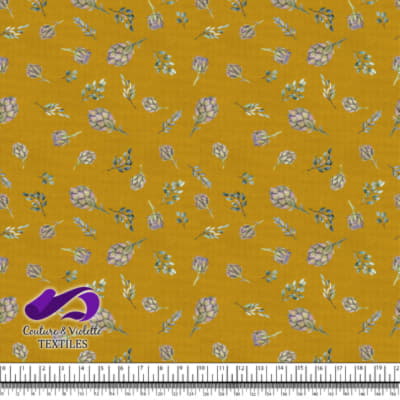 Artichaut sur Fond Jaune Doré