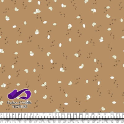 Coqs et poules - Oeufs et empreintes sur fond de café glacé