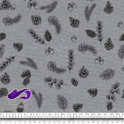 Conifères sur Fond Gris Ultime