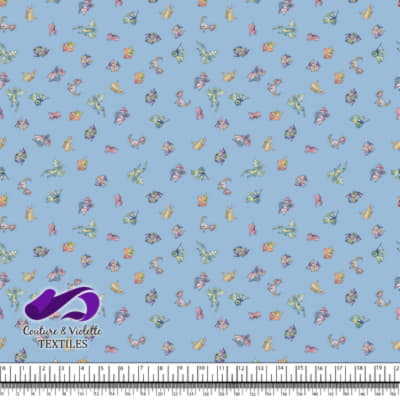 Dragons - Jolis dragons sur un fond bleu ciel clair